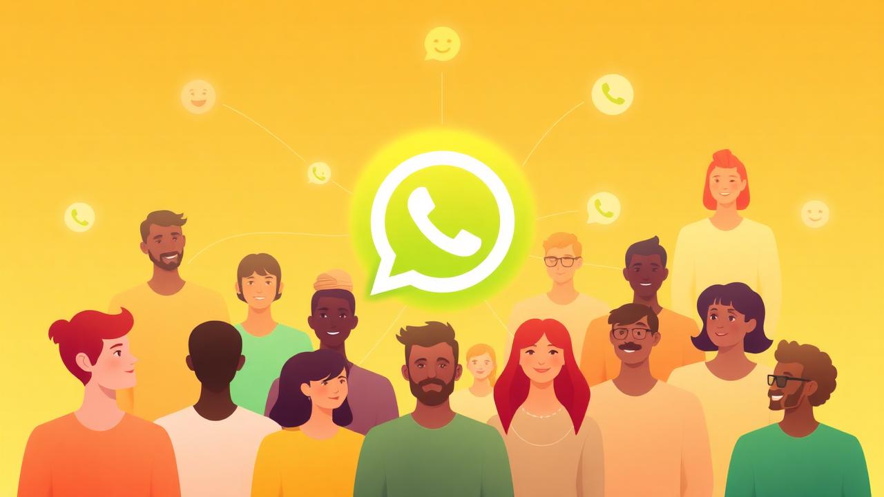 Grupo de pessoas conectadas a uma comunidade no WhatsApp